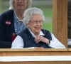 La reine Elisabeth II d'Angleterre, de retour d'Ecosse après la Holyrood Week, assiste à la course hippique "Royal Windsor Horse Show", le 2 juillet 2021 à Windsor. 