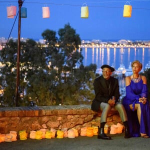Spike Lee et sa femme Tonya Lewis Lee lors du dîner de la soirée Kering "Women In Motion" dans le cadre du 74e Festival International du Film de Cannes, le 11 juillet 2021.