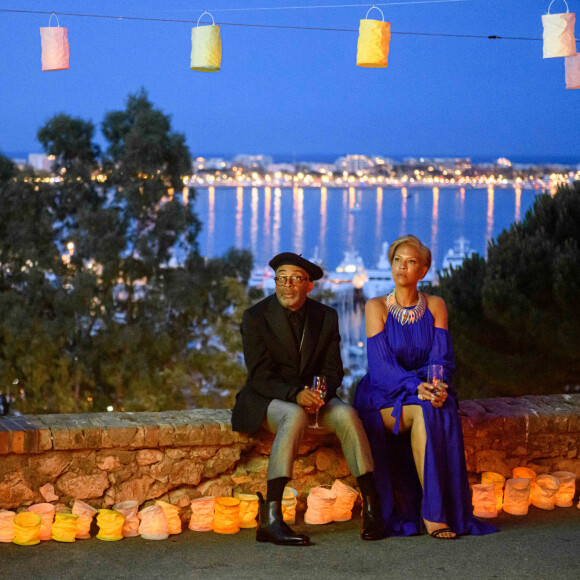 Spike Lee et sa femme Tonya Lewis Lee lors du dîner de la soirée Kering "Women In Motion" dans le cadre du 74e Festival International du Film de Cannes, le 11 juillet 2021.