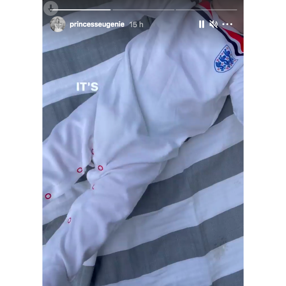 La princesse Eugenie d'York laisse voir son fils August sur Instagram, le soir de la finale de l'Euro 2020 opposant l'Angleterre à l'Italie. Le 11 juillet 2021