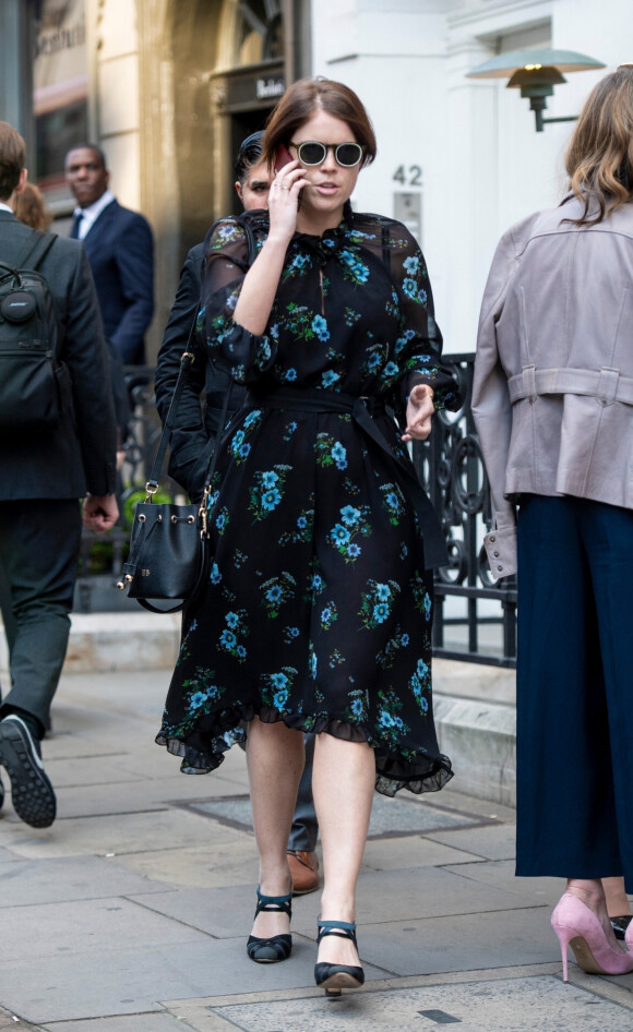 Exclusif - La princesse Eugenie d'York à la sortie de ses bureaux à Londres, le 21 mai 2019.