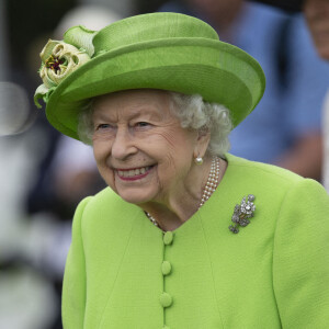 La reine Elisabeth II d'Angleterre assiste à la Cup Final du Guards Polo Club, de la parade et de la présentation du British Driving Society à Windsor.