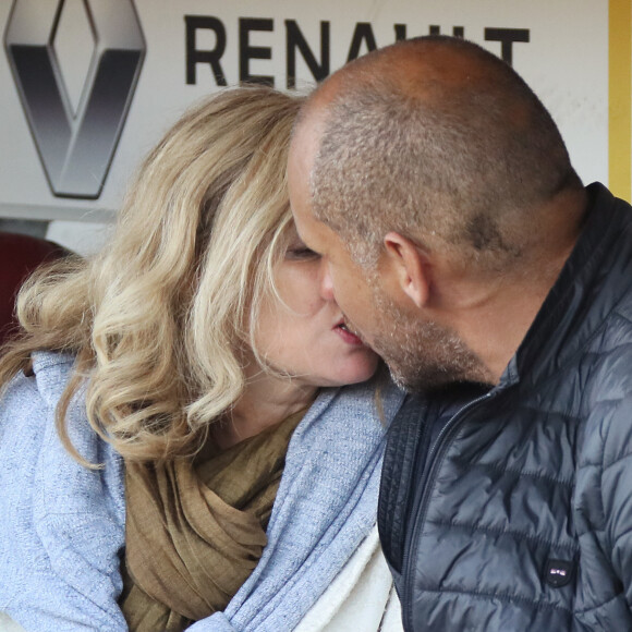 Valérie Trierweiler et Romain Magellan au stade Chaban Delmas, à Bordeaux, France. © Patrick Bernard/Bestimage
