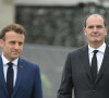 Le président de la République française, Emmanuel Macron et le Premier ministre Jean Castex lors de la cérémonie du 14 juillet sur la place de la Concorde à Paris, France, le 14 juillet 2021. © Eliot Blondet/Pool/Bestimage