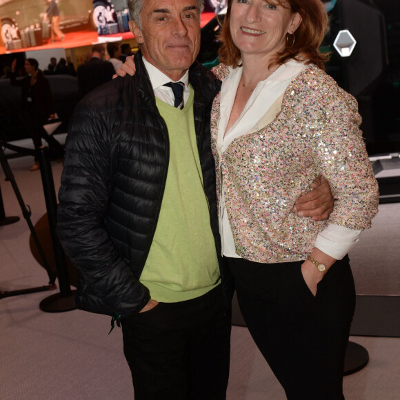 Exclusif - Gérard Holtz et sa femme Muriel Mayette - Soirée Renault à l'occasion de l'ouverture de la 120ème édition du Mondial de l'Automobile 2018 au Paris Expo Porte de Versailles à Paris le 2 octobre 2018. © Rachid Bellak/Bestimage