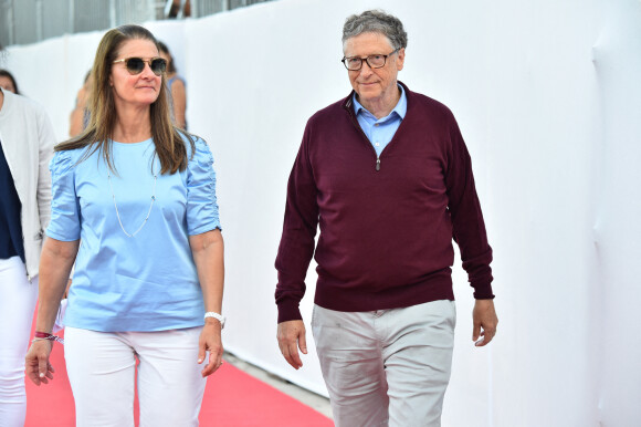 Bill Gates et sa femme Melinda sont venus encourager leur fille Jennifer qui participe à la 13ème édition du "Jumping International de Monte-Carlo", à Monaco, le 28 juin 2018. © Bruno Bebert/Bestimage