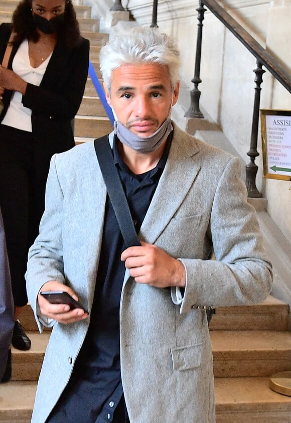 Farid Khider (ancien champion du monde de boxe thaï) à la sortie du tribunal dans le cadre du procès de A.Mimran, accusé de séquestration d'un trader suisse, à Paris, France, le 8 juin 2021.  © Pierre Perusseau/Bestimage