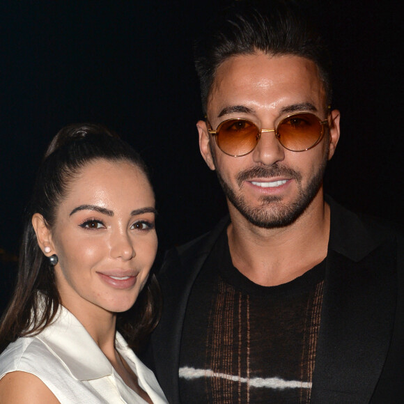 Nabilla Benattia (enceinte) et son mari Thomas Vergara au photocall de l'after party "Magnum x Rita Ora" sur la plage privée Magnum lors du 72ème Festival International du Film de Cannes, France,le 16 mai 2019. © Veeren/Bestimage 