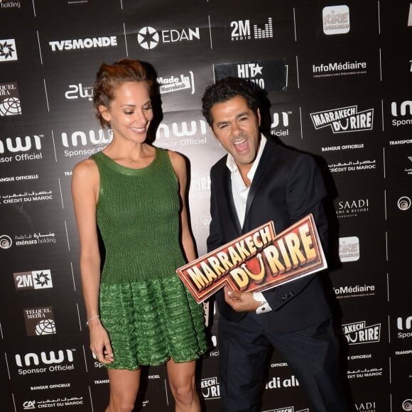 Jamel Debbouze et sa femme Mélissa Theuriau arrivant au gala du Marrakech du rire au Palais Baadi à Marrakech, le 13 juin 2015.