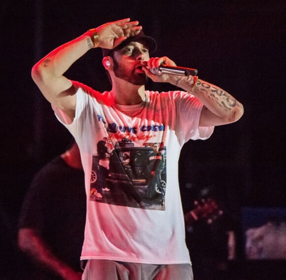 Eminem en concert lors du festival "Bonnaroo Music and Arts" à Manchester.