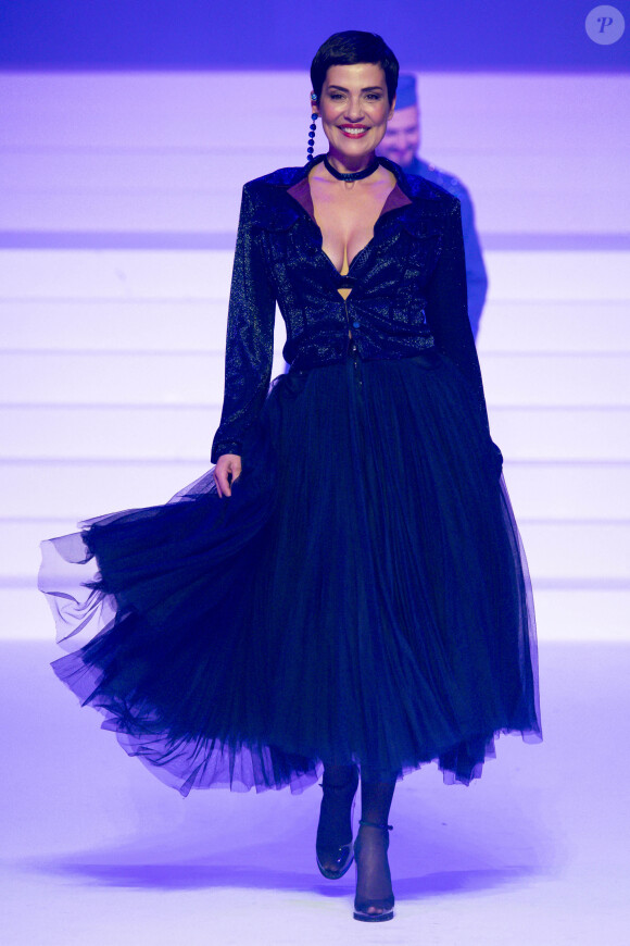 Cristina Cordula lors du dernier défilé de mode Haute-Couture printemps-été 2020 "Jean-Paul Gaultier" au théâtre du Châtelet à Paris, France, le 22 janvier 2020.