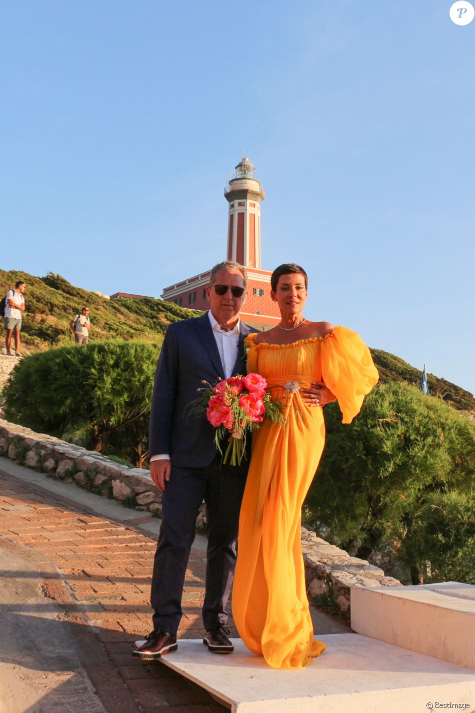 Exclusif - Mariage de Cristina Cordula et Frédéric Cassin au site historique du phare de Punta Carena à Capri, Italie, le 8 juin 2017.