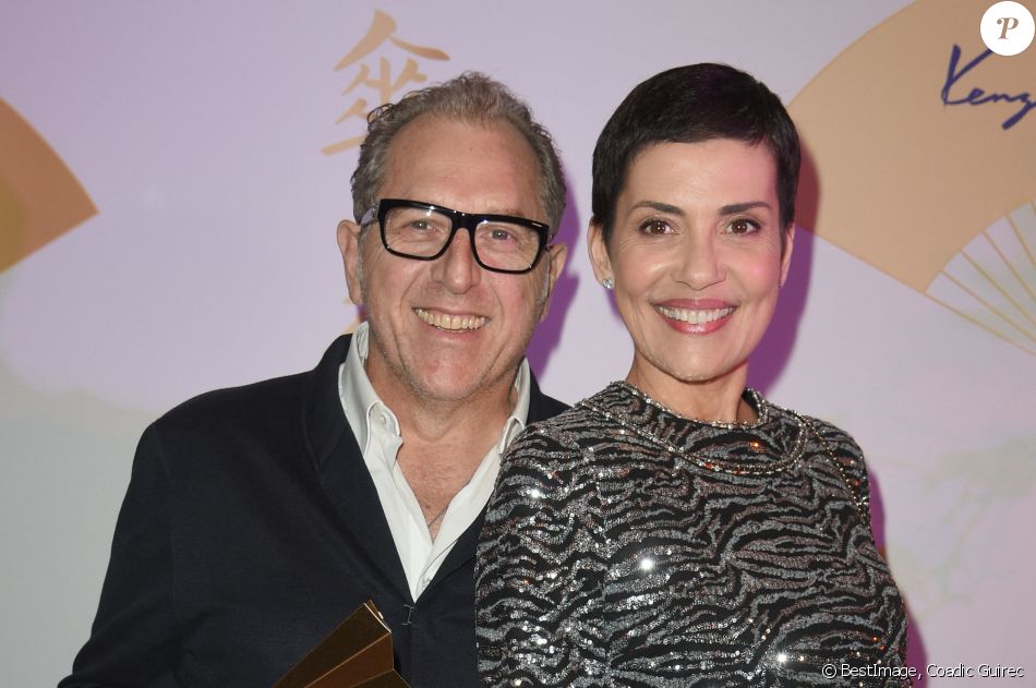 Cristina Cordula et son mari Frédéric Cassin pendant la soirée "Kenzo Takada's Birthday Night" pour fêter les 80 ans de Kenzo Takada au Pavillon Ledoyen à Paris, France, le 28 février 2019. © Coadic Guirec/Bestimage