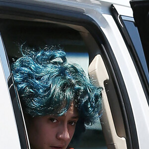 Jennifer Lopez et Ben Affleck déjeunent avec leurs enfant, Samuel et Emme, au Country Mart de Brentwood, Los Angeles, Californie, Etats-Unis, le 9 juillet 2021.