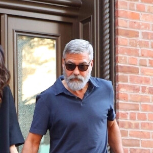 George Clooney et sa femme Amal Alamuddin Clooney sont à New York pour fêter leur 5ème anniversaire de mariage, le 27 septembre 2019