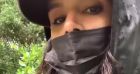 Shy'm sous la pluie avec son fils. Instagram. Le 25 juillet 2021.