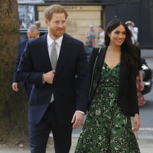 Le prince Harry et Meghan Markle arrivent à une réception organisée par Malcolm Turnbull, Premier ministre australien et son épouse Lucy Turnbull à l'ambassade australienne à Londres.