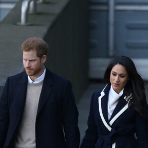 Le prince Harry et sa fiancée Meghan Markle viennent célébrer la journée internationale de la femme à Millennium Point à Birmingham le 8 mars 2018.