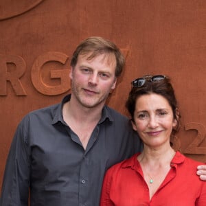 François Feroleto et sa femme Valérie Karsenti au village lors des internationaux de France de Roland Garros à Paris, le 2 juin 2017. © Dominique Jacovides - Cyril Moreau/ Bestimage