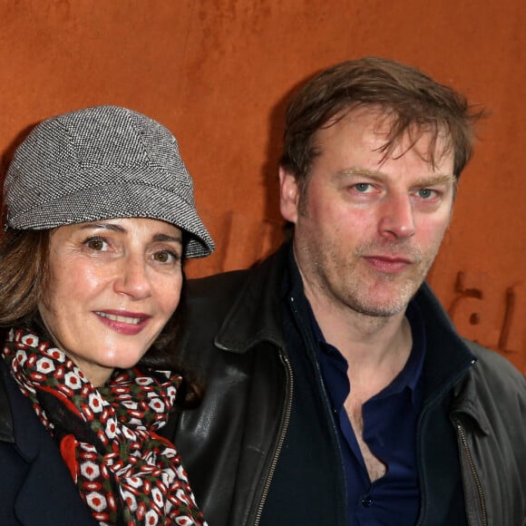 Valérie Karsenti et son compagnon François Feroleto - People au village des internationaux de France de tennis à Roland Garros à Paris 2 juin 2016. © Dominique Jacovides / Bestimage