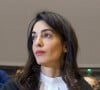 Amal Alamuddin Clooney quitte l'audience ou elle plaide pour défendre l'Arménie devant la cour Européenne des droits de l'homme à à Strasbourg le 28 janvier 2015. L'avocate internationale Amal Alamuddin est à Strasbourg ce matin, à la Cour européenne des droits de l'homme où elle intervient concernant un dossier portant sur la négation du génocide arménien. La Suisse est poursuivie devant la Cour européenne par un homme politique turc, Dogu Perinçek, pour l'avoir condamné pour négation du génocide arménien sur son territoire.