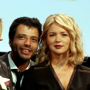 Mabrouk El Mechri et Virginie Efira à la cérémonie d'ouverture du 8ème festival Lumière de Lyon, le 8 octobre 2016. © Dominique Jacovides/Bestimage