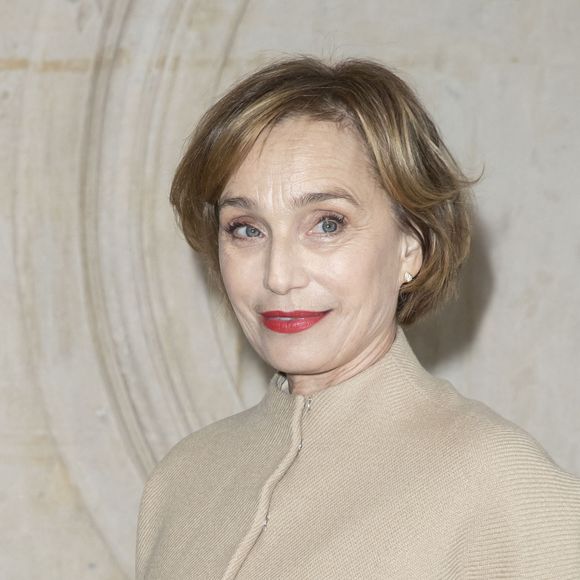 Kristin Scott Thomas au défilé de mode Haute-Couture printemps-été 2020 "Dior" à Paris. Le 20 janvier 2020 