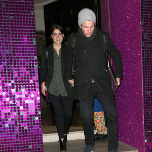 La princesse Eugenie d'York et son mari Jack Brooksbank à la sortie du club Annabel à Londres. Le 15 mars 2019