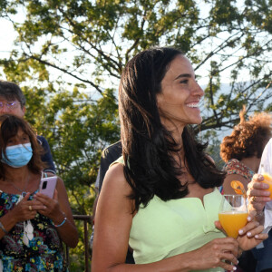 Franck Dubosc et son épouse Danièle durant la 1ère journée du Liban à Mougins, le 1er août 2021. © Bruno Bebert/Bestimage