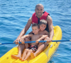 Tony Parker et ses fils Liam et Josh en vacances. Août 2021.