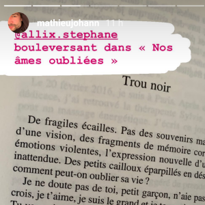 Mathieu Johann poste un bouleversant message concernant le viol qu'il a subi - story Instagram, le 2 août 2021