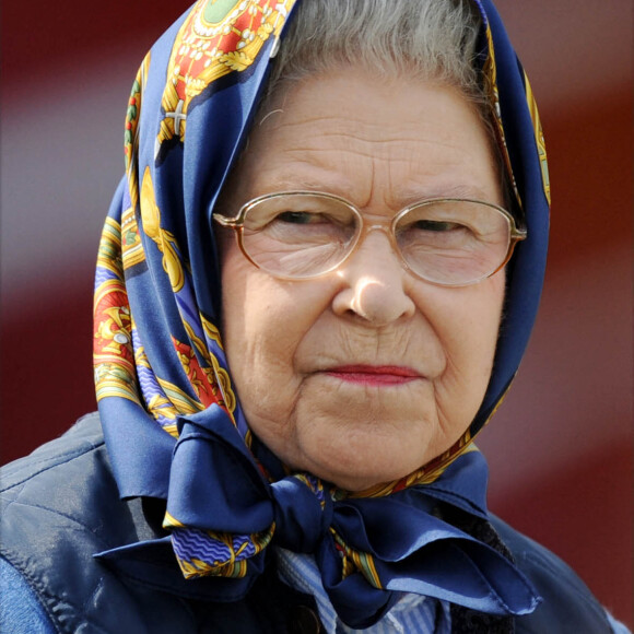 La reine d'Angleterre le 15 mai 2009, lors d'une compétition équestre.