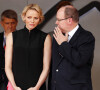 La princesse Charlene et le prince Albert II lors du Grand Prix de Formule 1 de Monaco.