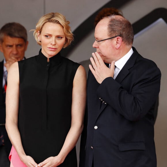 La princesse Charlene et le prince Albert II lors du Grand Prix de Formule 1 de Monaco.