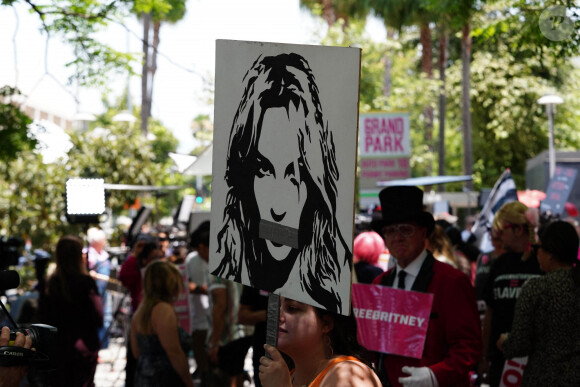 Manisfestation "Free Britney" à Los Angeles, Californie, Etats-Unis, le 14 juillet 2021. 