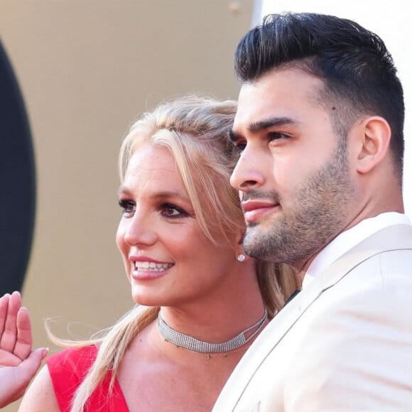 Britney Spears, Sam Asghari - Les célébrités assistent à la première de "Once Upon a Time in Hollywood" à Hollywood, le 22 juillet 2019. 