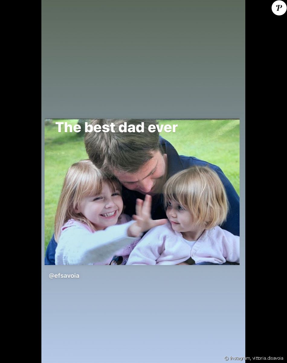 Le prince Emmanuel-Philibert de Savoie et ses filles Vittoria et Luisa, sur Instagram, le 22 juin 2021.
