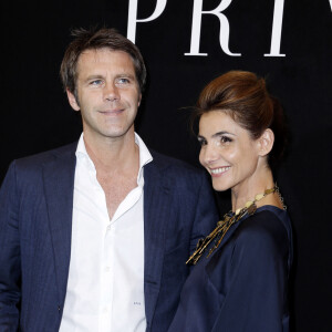 Le prince Emmanuel-Philibert de Savoie et la Princesse Clotilde de Savoie (Clotilde Courau) - Photocall du defile de mode Haute-Couture Automne-Hiver "Armani" a Paris.