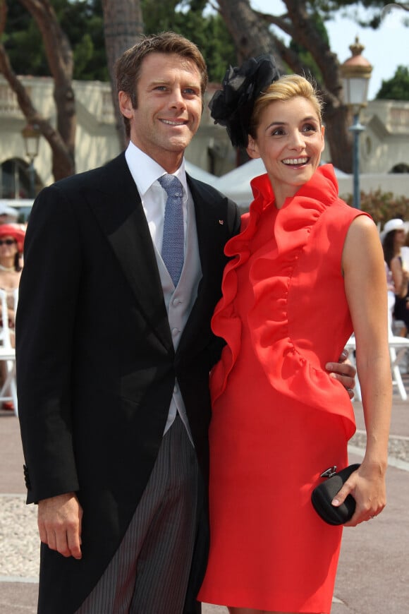 Le prince Emmanuel Philibert de Savoie et Clotilde Courau au mariage du prince Albert de Monaco et Charlene Wittstock en 2011.