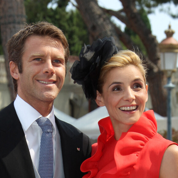 Le prince Emmanuel Philibert de Savoie et Clotilde Courau au mariage du prince Albert de Monaco et Charlene Wittstock en 2011.