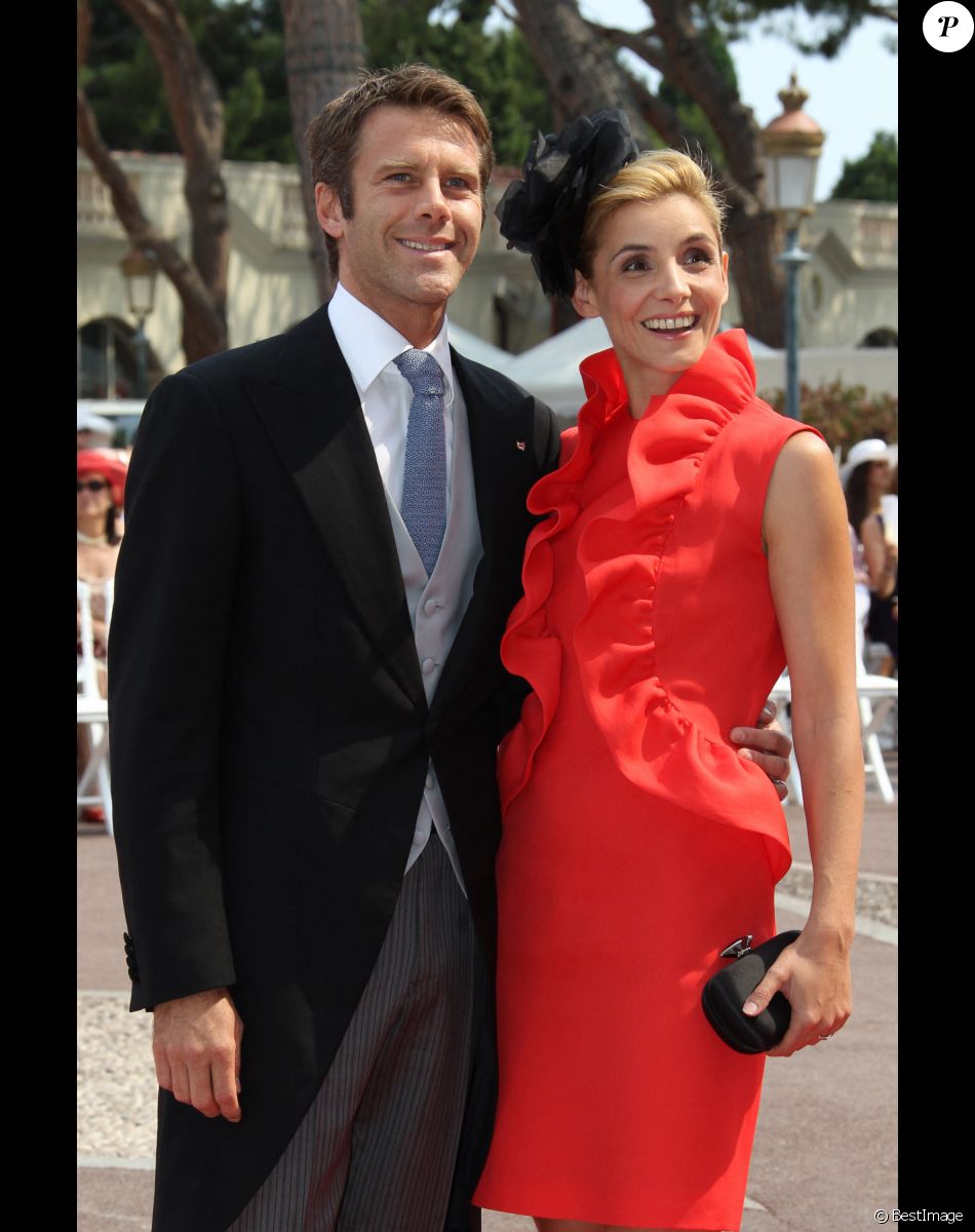 Le prince Emmanuel Philibert de Savoie et Clotilde Courau au mariage du prince Albert de Monaco et Charlene Wittstock en 2011.