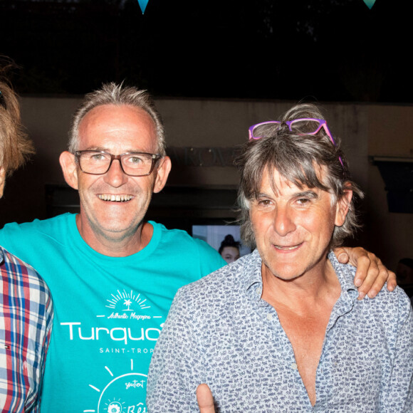 Daniel Lauclair, Gérard Sommelier (Tournay), Tex, Tony Gomez - Tournoi de pétanque de la place des Lices à Saint-Tropez, organisé en faveur de l'association Rêves. Le 16 août 2021. © Jack Tribeca / Bestimage