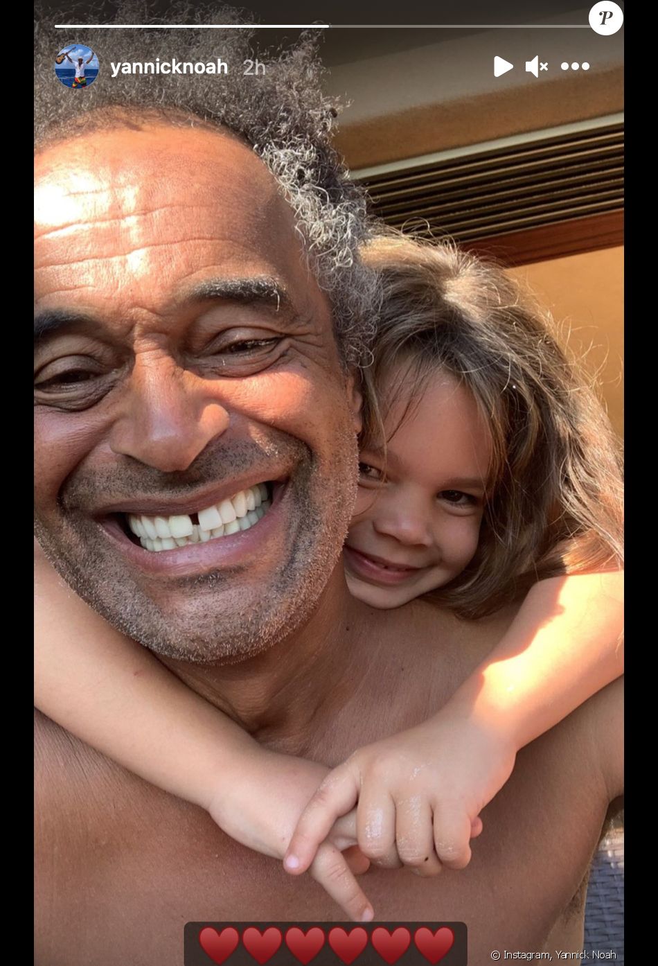 Yannick Noah Papi Aux Anges Avec La Craquante Leia Fille De Joakim 