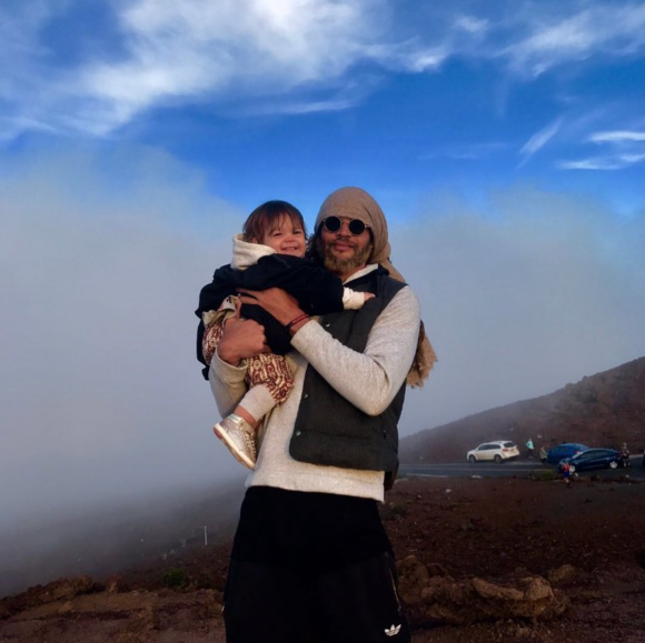 Joakim Noah et sa fille Leia en mai 2018.