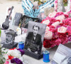 Exclusif - Illustration de la tombe de Johnny Hallyday au cimetière de Lorient à Saint-Barthélemy le 20 juillet 2020