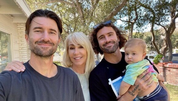 Linda Thompson et ses fils Brody et Brandon Jenner.