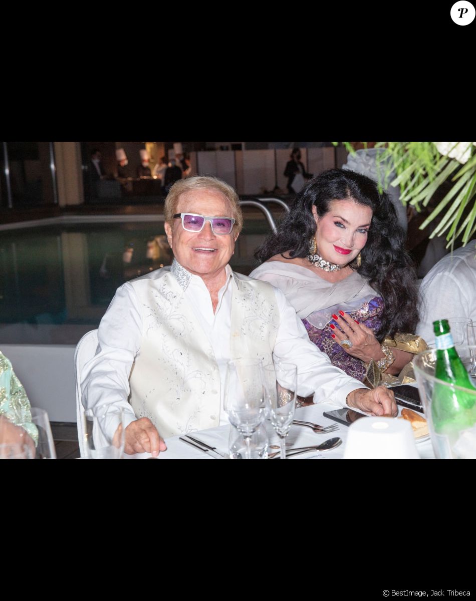 Orlando et Lamia Khashoggi lors de la fête d'anniversaire de Massimo Gargia (81 ans) organisé par l'hôtel de Paris à Saint-Tropez, Côte d'Azur, France, le 20 août 2021. © Jack Tribeca/Bestimage