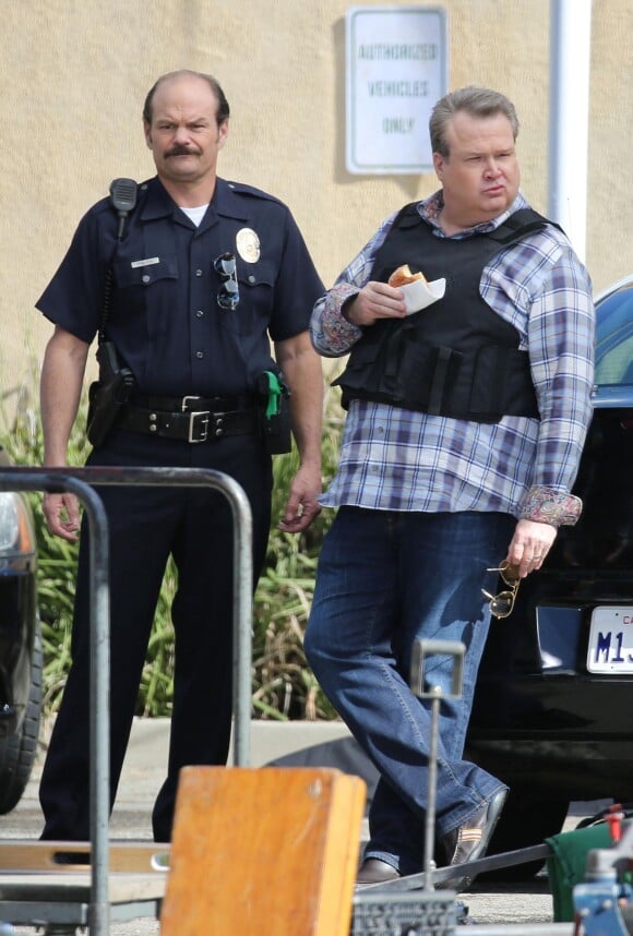 Exclusif - Eric Stonestreet sur le tournage de la série "Modern Family" à Los Angeles, Californie, Etats-Unis, le 13 février 2018. © CPA/Bestimage