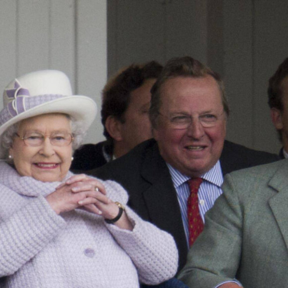 Le prince Philip, la reine Elizabeth et le prince Charles au Braemar Royal Highland Gathering en Ecosse en 2012.