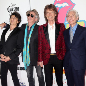 Ronnie Wood, Keith Richards, Mick Jagger et Charlie Watts à la soirée "Cuervo: The Rolling Stones Tour Pick" à New York.